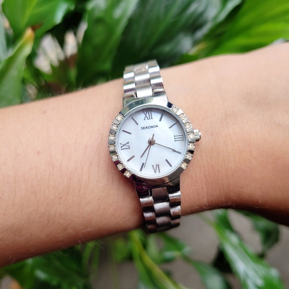 Sekonda Classic Roman Numerals Rhinestone Watch - Picture 5 of 9